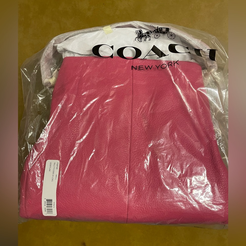 Coach Phoebe Leather Shoulder bag- pink Dahlia with goldtone NWT πHost Pick x4!π - Picture 6 of 9